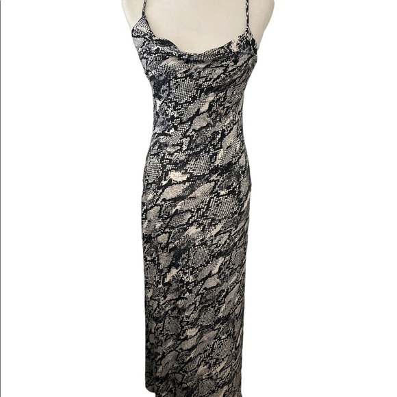 Large Maxi Cowl Neckline Spaghetti Slip Strap Dress BNWT - Picture 6 of 9